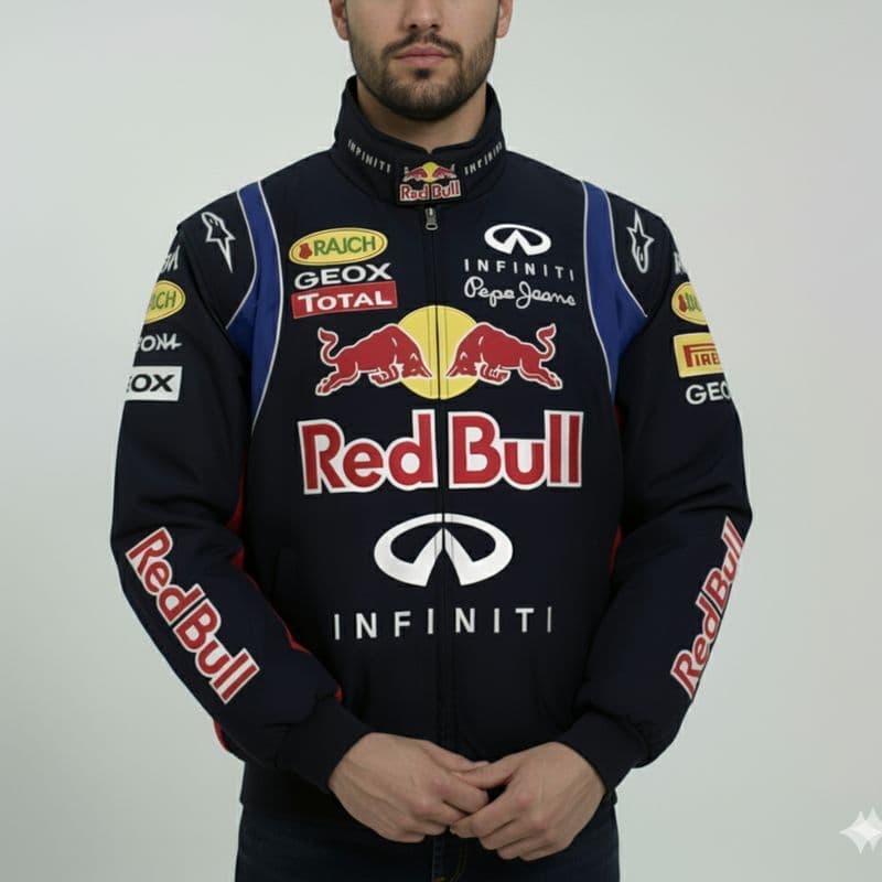 Modelo masculino con Chaqueta Red Bull Racing
