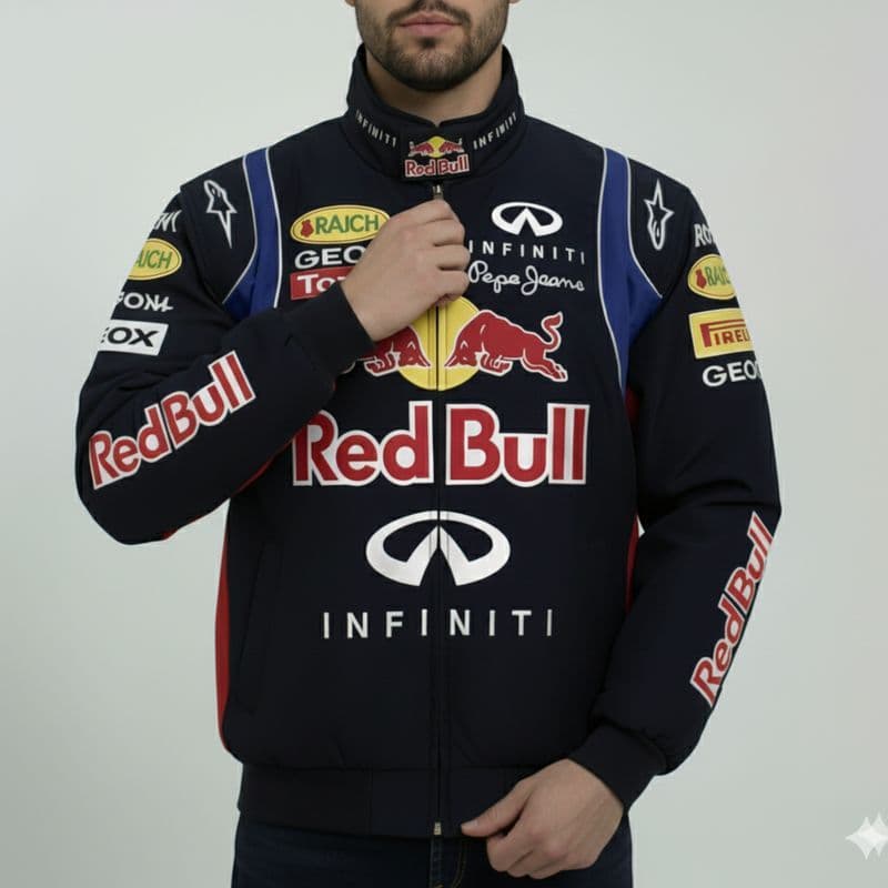 Modelo masculino con Chaqueta Red Bull Racing