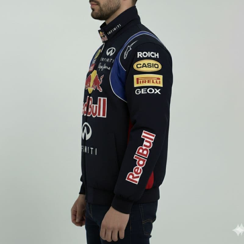 Modelo masculino con Chaqueta Red Bull Racing
